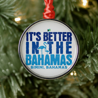 Ornamento De Metal Bahamas Souvenir Gift: Bimini Bahamas Cruise