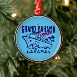 Ornamento De Metal Bahamas Souvenir Gift: Grande Bahama Bahamas Cruis