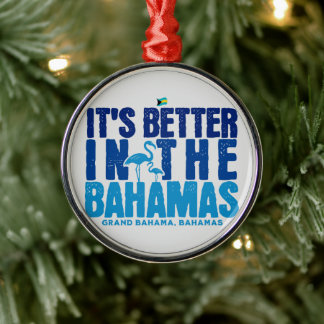 Ornamento De Metal Bahamas Souvenir Gift: Grande Bahama Bahamas Cruis