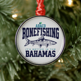 Ornamento De Metal Bahamas Souvenir Presente: Abaco Bahamas Bonefishi