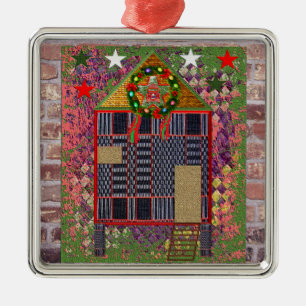 Ornamento De Metal Bahay Kubo