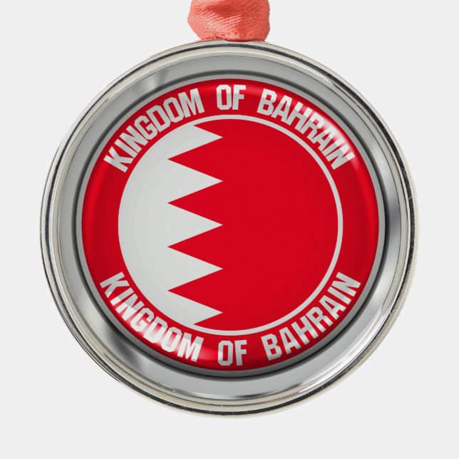 Ornamento De Metal Bahrain Round Emblem (Frente)