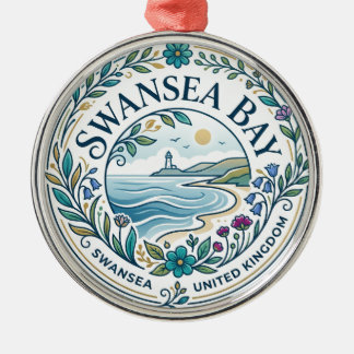 Ornamento De Metal Baía de Swansea Reino Unido