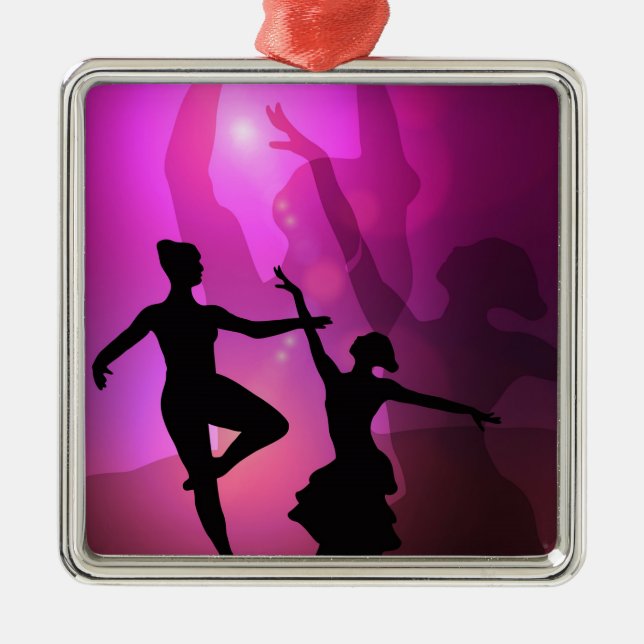 Ornamento De Metal Bailarinos de Ballet (Frente)