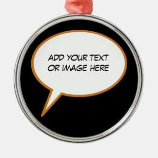 Ornamento De Metal balão de fala de desenho personalizável
