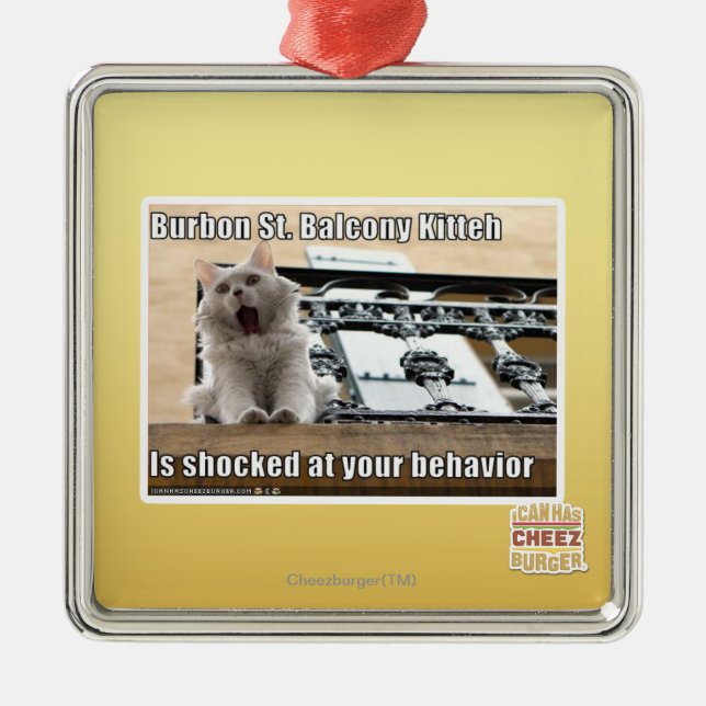 Ornamento De Metal Balcão Kitteh do St. de Burbon (Frente)