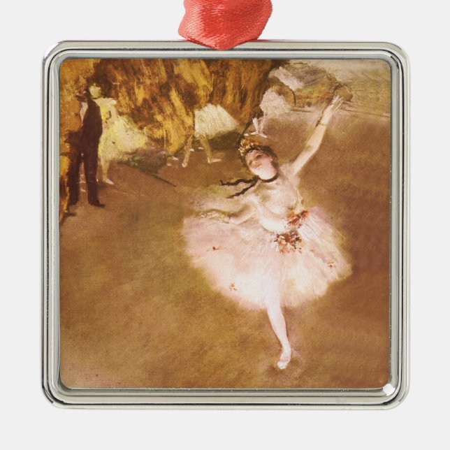 Ornamento De Metal Balé Dancer Degas Star Painting (Frente)