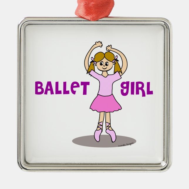 Ornamento De Metal Balé Girl (Frente)