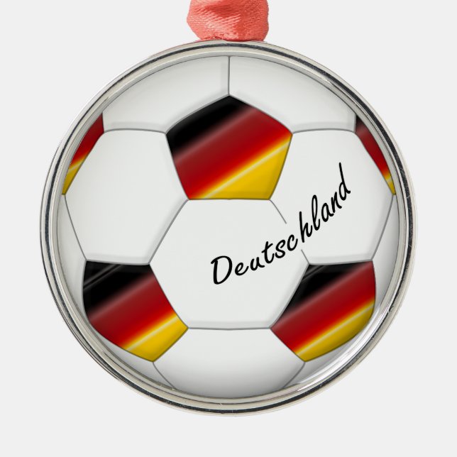 Ornamento De Metal Balón de FÚTBOL ALEMANIA equipo nacional 2014 (Frente)