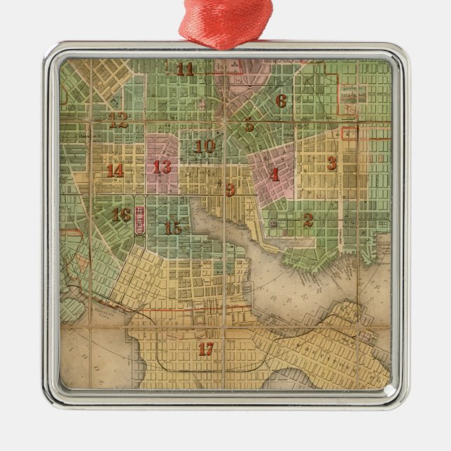 Ornamento De Metal Baltimore, Maryland (Frente)