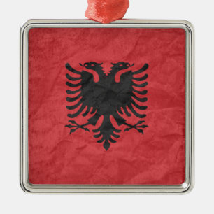 Ornamento De Metal Bandeira albanesa