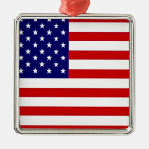Ornamento De Metal Bandeira americana