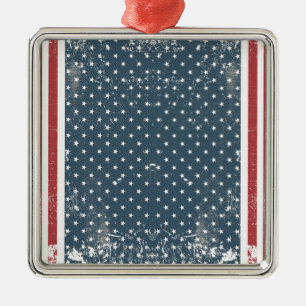 Ornamento De Metal bandeira americana vertical