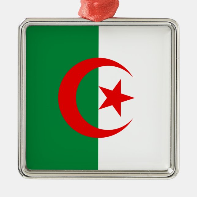 Ornamento De Metal Bandeira argelina (Frente)