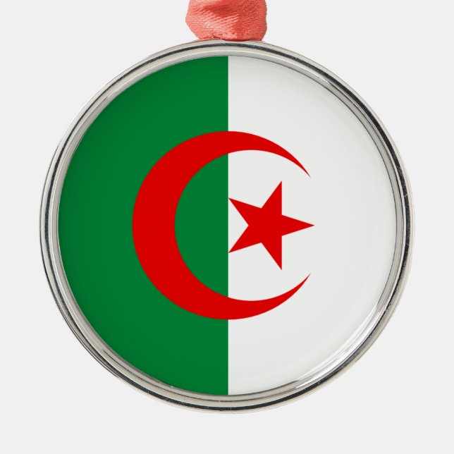 Ornamento De Metal Bandeira argelina (Frente)