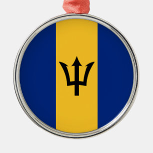 Ornamento De Metal Bandeira Barbadiana (Barbados) (Bajan)