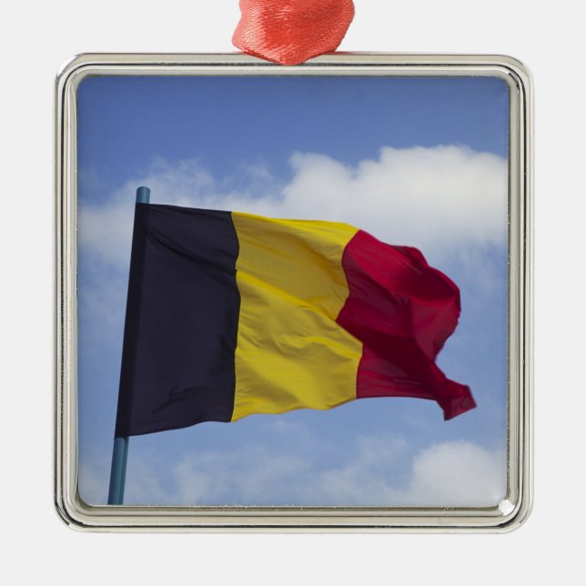 Ornamento De Metal bandeira belga RF) (Frente)