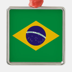 Ornamento De Metal bandeira brasileira