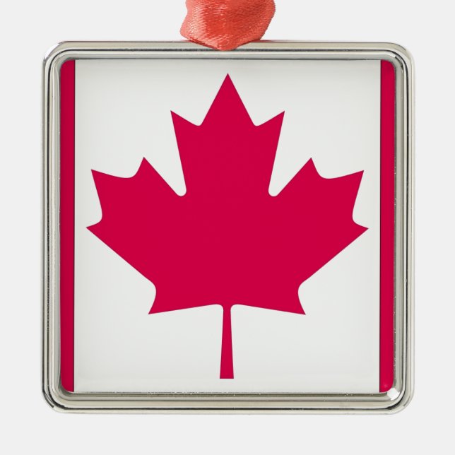 Ornamento De Metal Bandeira canadense (Frente)