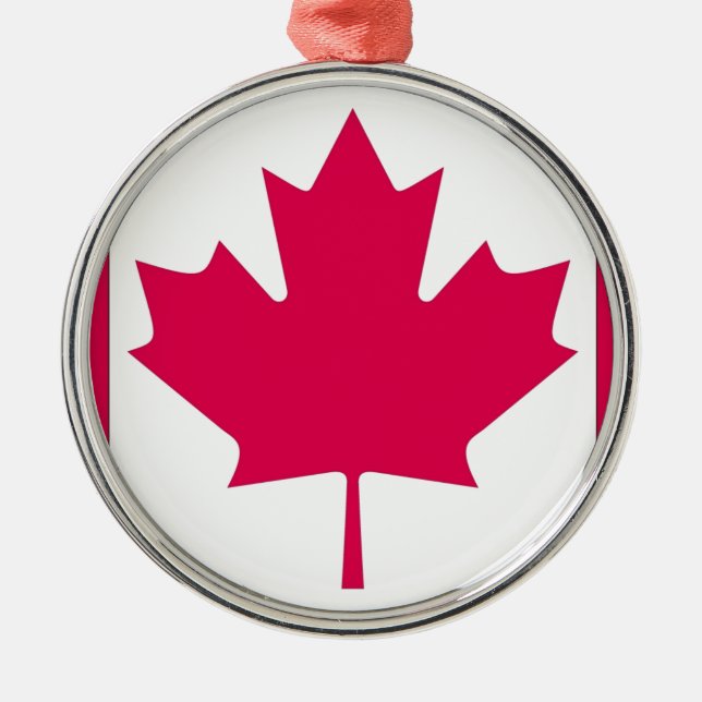Ornamento De Metal Bandeira canadense (Frente)