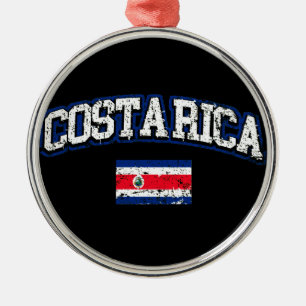 Ornamento De Metal Bandeira Costa Rica