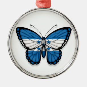 Ornamento De Metal Bandeira da borboleta de Honduras