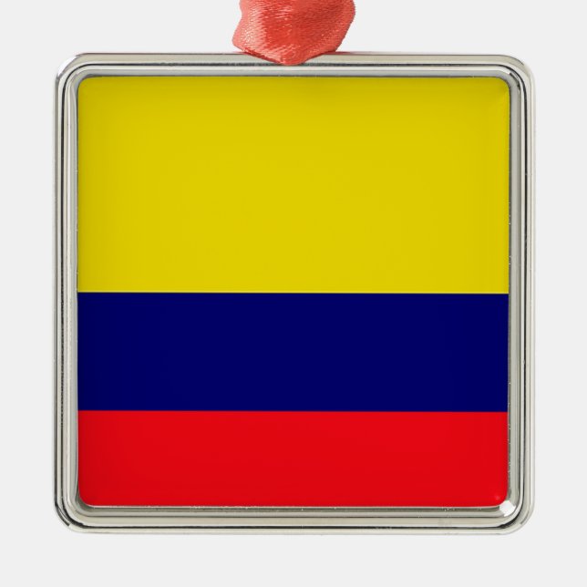 Ornamento De Metal bandeira da Colômbia (Frente)
