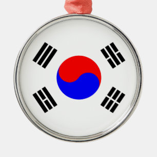 Ornamento De Metal Bandeira da Coreia do Sul