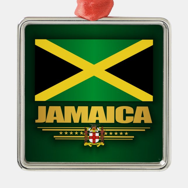 Ornamento De Metal bandeira da Jamaica (Frente)