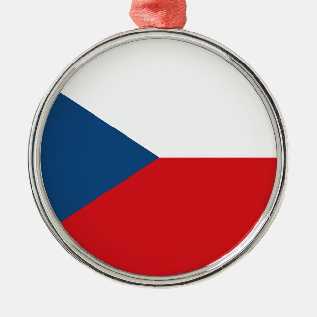 Ornamento De Metal Bandeira da República Checa (Frente)