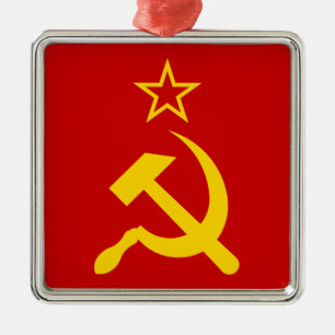 Ornamento De Metal Bandeira da URSS - Bandeira da União Soviética