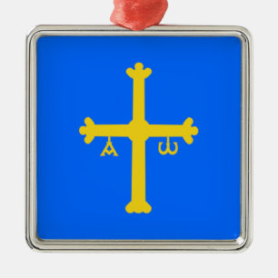 Ornamento De Metal Bandeira das Astúrias (espanha)