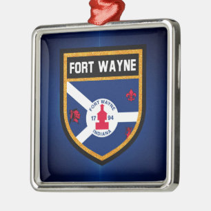 Ornamento De Metal Bandeira de Fort Wayne
