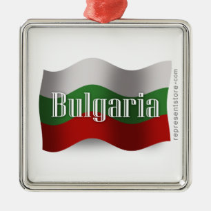 Ornamento De Metal Bandeira de ondulação de Bulgária
