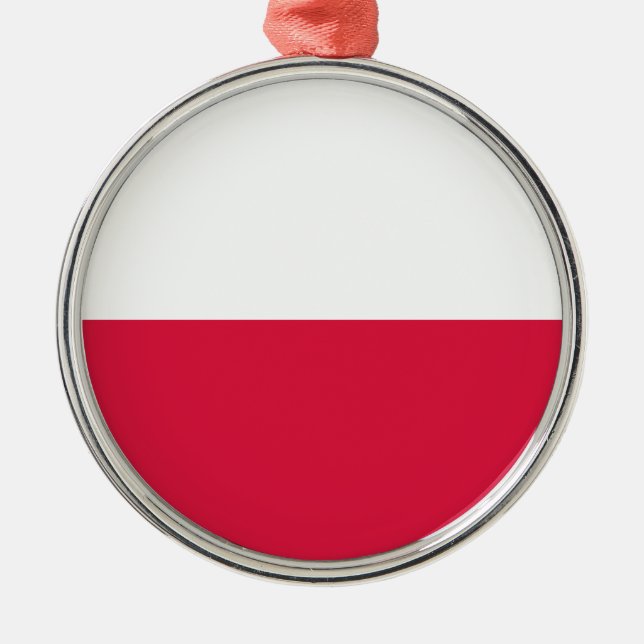 Ornamento De Metal Bandeira de Polônia (Frente)