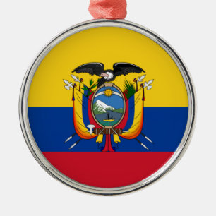 Ornamento De Metal Bandeira do Equador