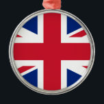 Ornamento De Metal Bandeira do Reino Unido<br><div class="desc">Bandeira do Reino Unido - bandeira da União - Bandeira da União</div>