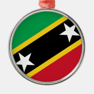 Ornamento De Metal Bandeira do santo Kitts e Nevis