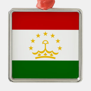 Ornamento De Metal Bandeira do Tajiquistão (Tajiquistão) (República d