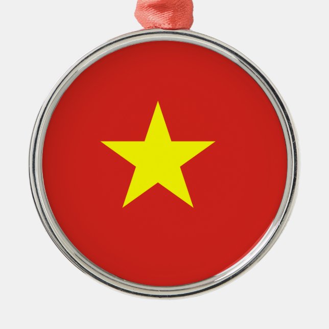 Ornamento De Metal bandeira do Vietname (Frente)