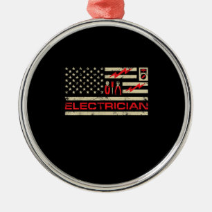 Ornamento De Metal Bandeira Eletrônica Americana Patriótica Fars de N
