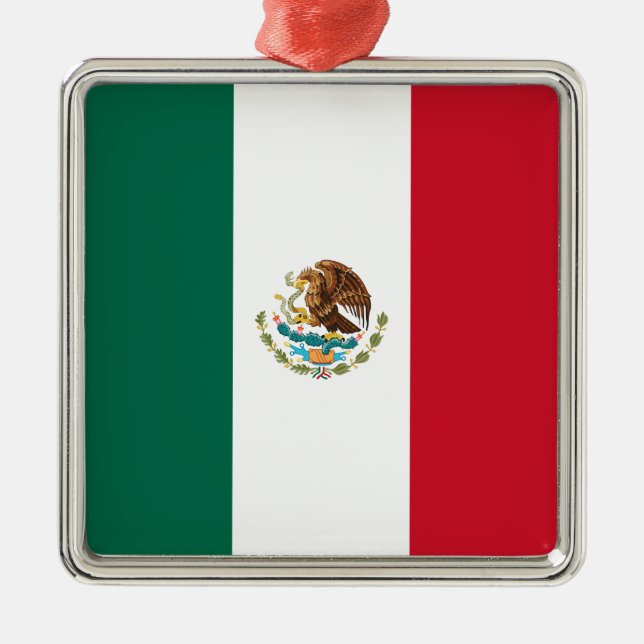 Ornamento De Metal Bandeira mexicana (México) (Frente)