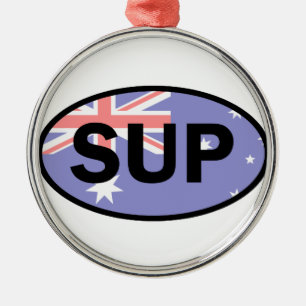 Ornamento De Metal Bandeira Standup de Paddleboard Austrália