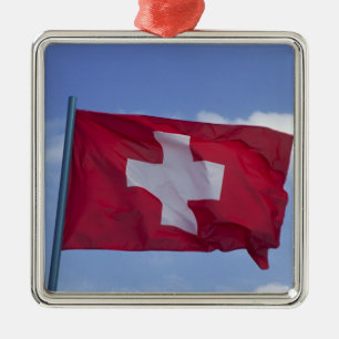 Ornamento De Metal Bandeira Suíça RF)