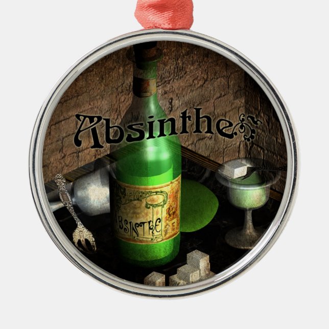 Ornamento De Metal Bandeja de absinto Natureza Morta (Frente)