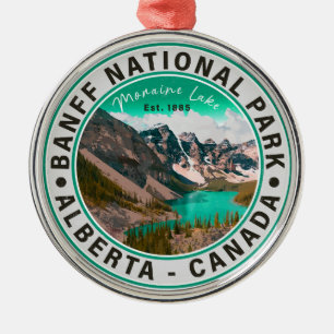 Ornamento De Metal Banff National Park Moraine Lake Alberta Canadá