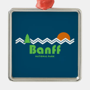 Ornamento De Metal Banff National Park Retro