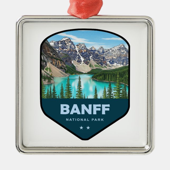 Ornamento De Metal Banff National Park Shield (Frente)