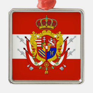 Ornamento De Metal Banner branco vermelho Grão-Ducado da Toscana