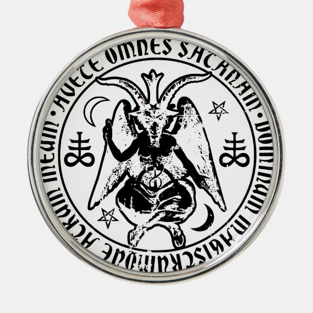 Ornamento De Metal Baphomet satânico (Frente)